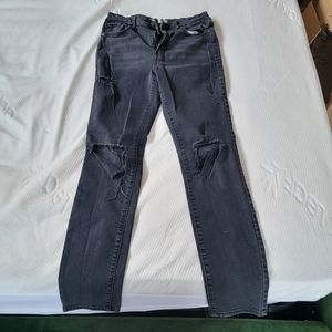 Black Distressed Jeans - RSQ High Rise, 11